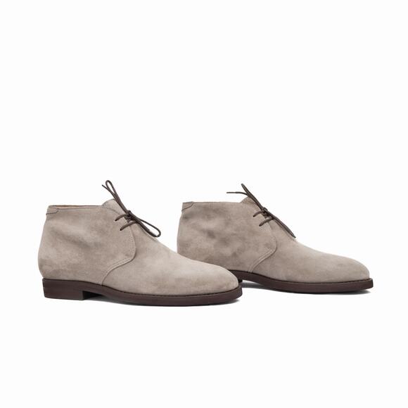 970$ Brunello Cucinelli Men's Chukka Boots Suede Grey Size: 42.5 US9.5 - Picture 3 of 13